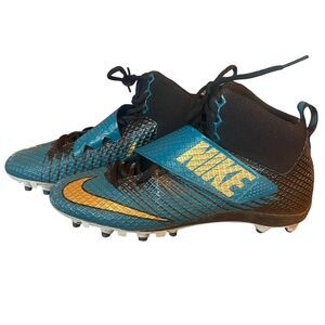 NIKE Men's Football Cleats‎ Size 13 Gold, Black, And Blue Strike Sports Lace Up